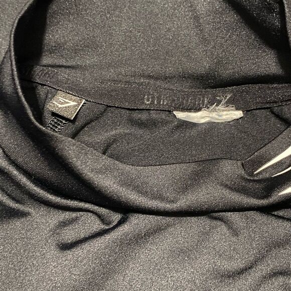 Gymshark Size Large Black Stretch Mock Neck Longsleeve Top - Picture 8 of 8